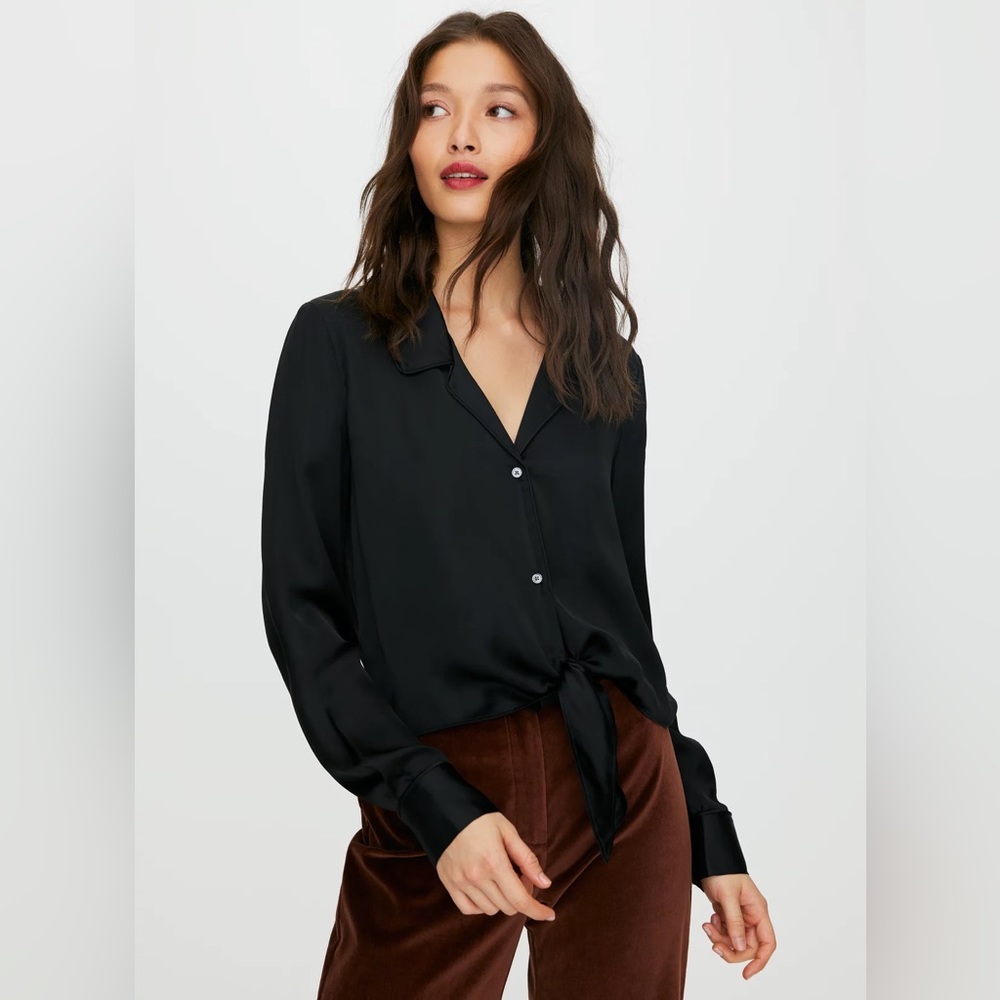 Wilfred Tie Front Blouse - Picture 2 of 9
